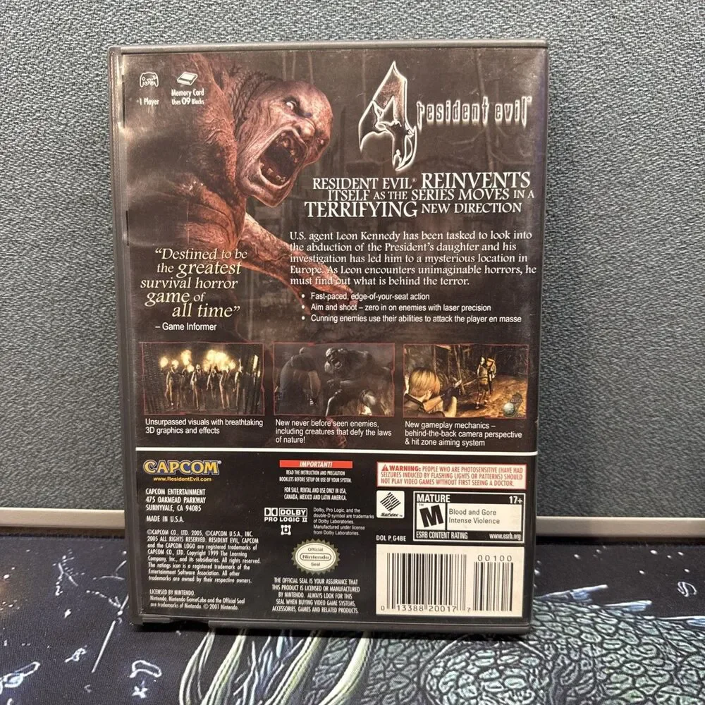 Resident Evil 4 Nintendo GameCube Complete CIB - TESTED - AUTHENTIC -